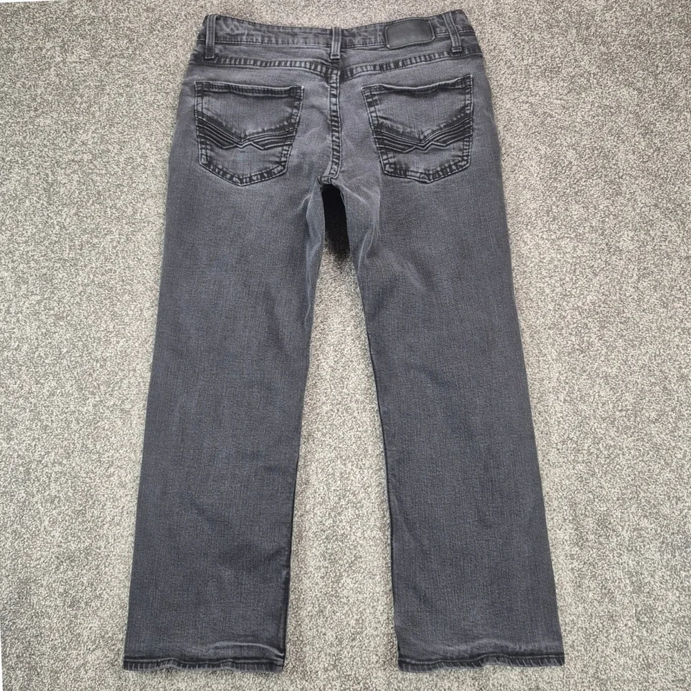 BKE Jake Bootcut Jeans Mens 34x30 Black Washed Stretch Denim